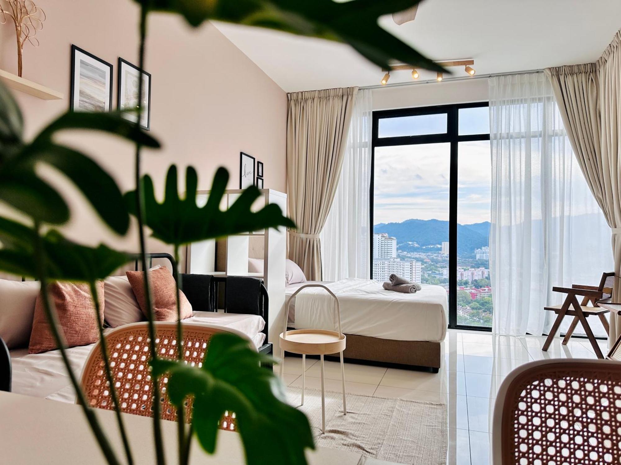 New 2Br Georgetown Warm And Lovely Homestay 10Pax-无敌美景两房民宿 Beacon Executive Suite Exteriör bild