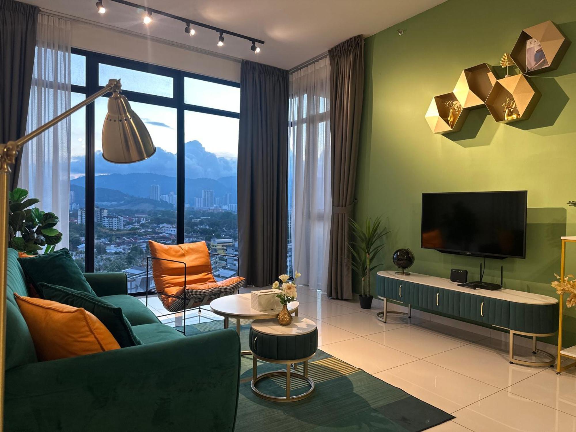 New 2Br Georgetown Warm And Lovely Homestay 10Pax-无敌美景两房民宿 Beacon Executive Suite Exteriör bild
